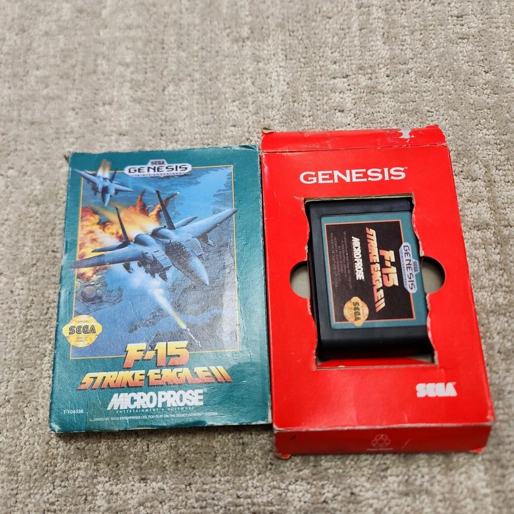F-15 Strike Eagle II Sega Genesis Game CIB MicroProse 1993 T-104036